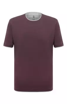 Футболка из хлопка и шелка Brunello Cucinelli