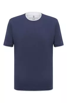 Футболка из хлопка и шелка Brunello Cucinelli