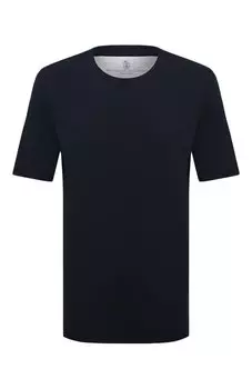 Футболка из хлопка и шелка Brunello Cucinelli