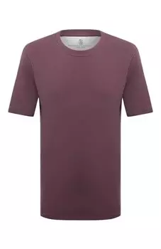 Футболка из хлопка и шелка Brunello Cucinelli