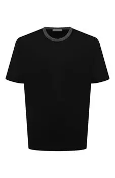 Футболка из хлопка и шелка Cortigiani