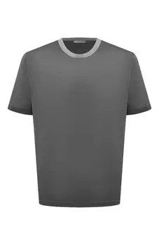 Футболка из хлопка и шелка Cortigiani