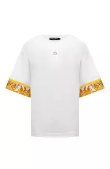 Футболка из хлопка и шелка Dolce & Gabbana