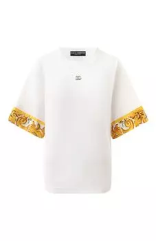 Футболка из хлопка и шелка Dolce & Gabbana