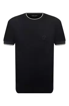 Футболка из хлопка и шелка Giorgio Armani