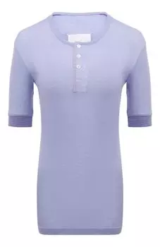 Футболка из хлопка и шелка Maison Margiela