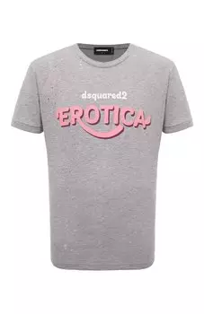 Футболка из хлопка и вискозы Dsquared2