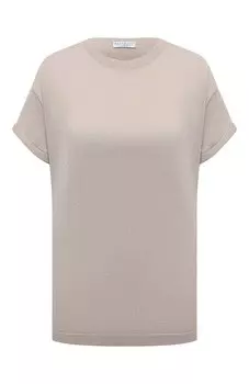 Футболка из кашемира и шелка Brunello Cucinelli