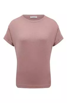 Футболка из кашемира и шелка Brunello Cucinelli