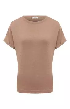 Футболка из кашемира и шелка Brunello Cucinelli