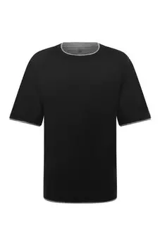 Футболка из шелка и хлопка Brunello Cucinelli