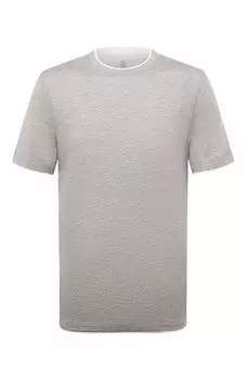 Футболка из шелка и хлопка Brunello Cucinelli