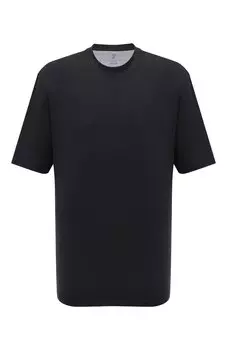 Футболка из шелка и хлопка Brunello Cucinelli