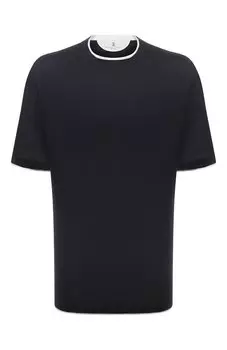 Футболка из шелка и хлопка Brunello Cucinelli