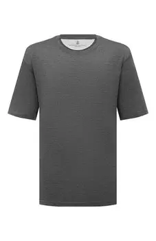 Футболка из шелка и хлопка Brunello Cucinelli