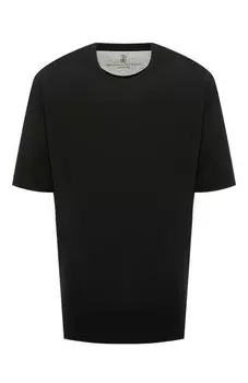 Футболка из шелка и хлопка Brunello Cucinelli
