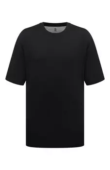 Футболка из шелка и хлопка Brunello Cucinelli
