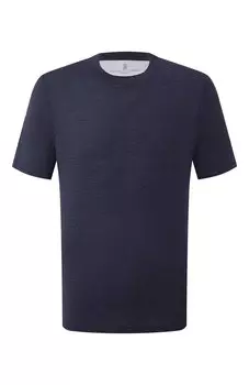 Футболка из шелка и хлопка Brunello Cucinelli