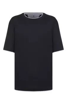 Футболка из шелка и хлопка Brunello Cucinelli