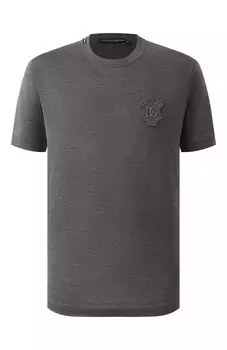 Футболка из шелка и хлопка Dolce & Gabbana