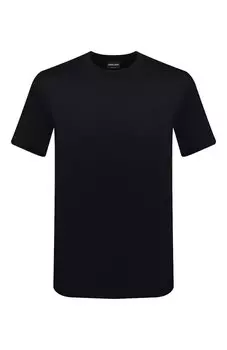 Футболка из шелка и хлопка Giorgio Armani