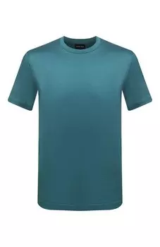 Футболка из шелка и хлопка Giorgio Armani