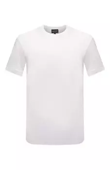 Футболка из шелка и хлопка Giorgio Armani