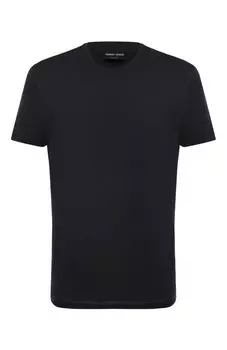 Футболка из шелка и хлопка Giorgio Armani