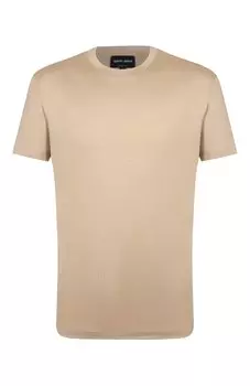 Футболка из шелка и хлопка Giorgio Armani