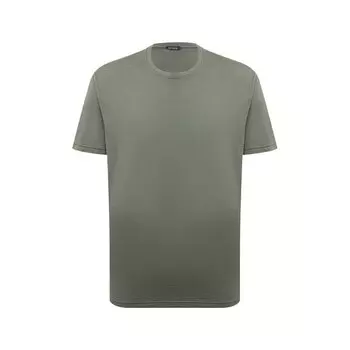 Футболка из шелка и хлопка Kiton