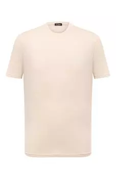 Футболка из шелка и хлопка Kiton