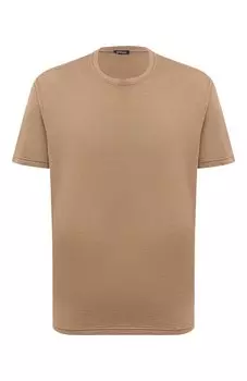 Футболка из шелка и хлопка Kiton