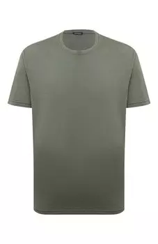 Футболка из шелка и хлопка Kiton