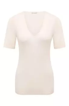 Футболка из шерсти и шелка Hanro