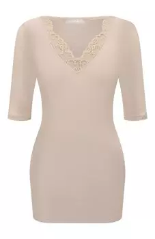 Футболка из шерсти и шелка Hanro