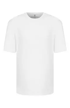 Футболка из вискозы и хлопка Brunello Cucinelli