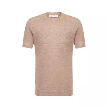 Футболка изо льна и хлопка Brunello Cucinelli