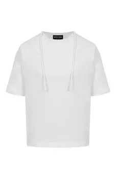 Футболка изо льна и хлопка Giorgio Armani