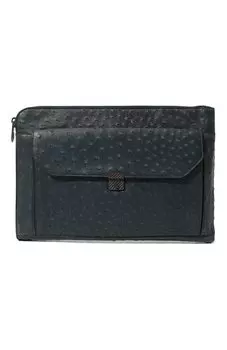 Футляр для документов из кожи страуса Bottega Veneta