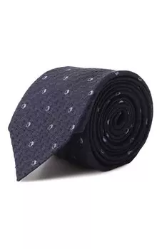 Галстук из шелка и льна Canali