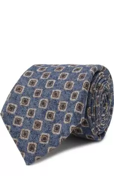 Галстук из смеси шерсти и шелка с узором Kiton