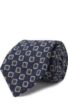 Галстук из смеси шерсти и шелка с узором Kiton