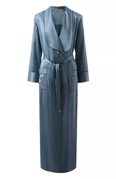 Халат из шелка и вискозы Marjolaine