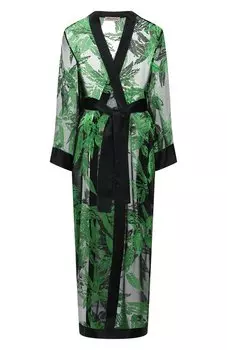 Халат из шелка и вискозы Marjolaine