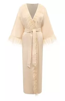 Халат с отделкой перьями Love Stories