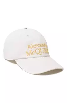 Хлопковая бейсболка Alexander McQueen