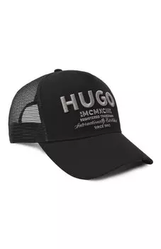 Хлопковая бейсболка HUGO Blue