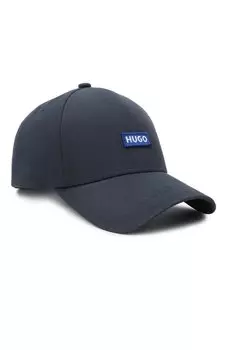 Хлопковая бейсболка HUGO Blue