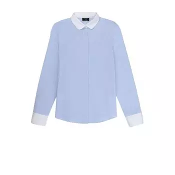 Хлопковая блуза прямого кроя Dal Lago