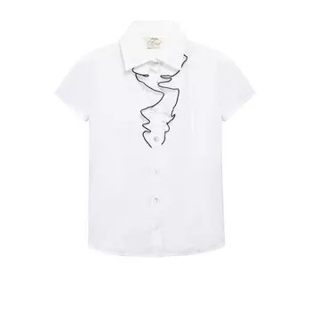 Хлопковая блуза с декором Caf